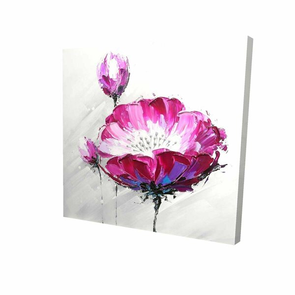 Fondo 16 x 16 in. Fuchsia Wild Flower-Print on Canvas FO2789116